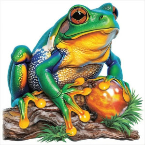 Woodland Treasure Frog Sticker | Cute Mystical Nature Decal