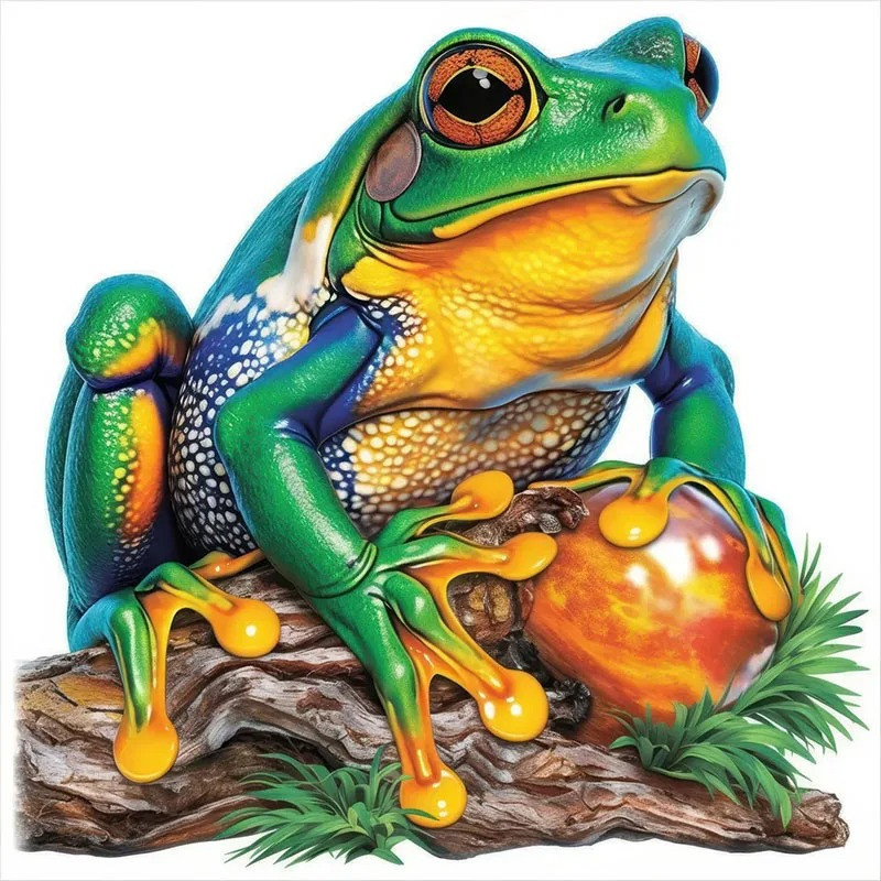 Woodland Treasure Frog Sticker | Cute Mystical Nature Decal