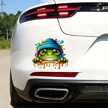 Unique Street Style Frog Sticker - 13 x 11 cm