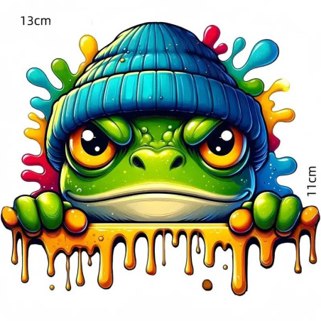 Funny Frog Street Art Sticker | Unique Graffiti Decal Gift