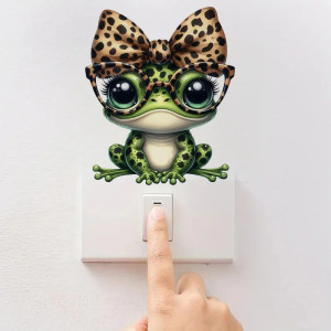 Cute Glam Leopard Frog Sticker - 5 Sizes Available!