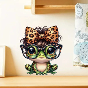 Cute Pop Curls Frog Sticker - 5 Sizes Available!