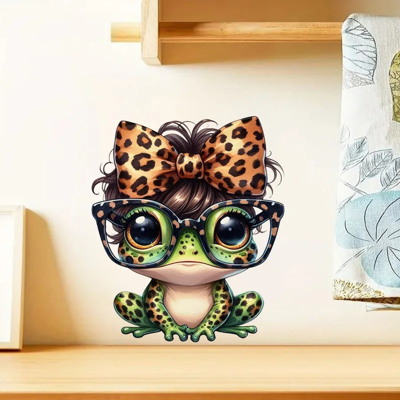 Cute Pop Curls Frog Sticker - 5 Sizes Available!