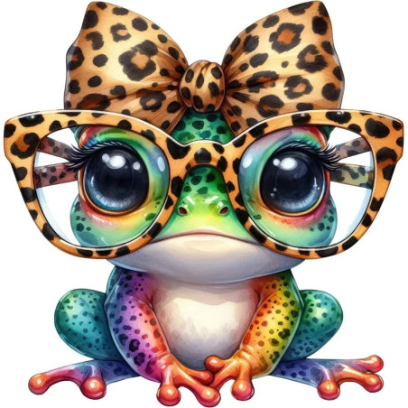 Cute Rainbow Diva Frog Sticker - 5 Sizes Available!