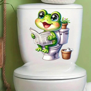 Funny Frog "Potty Break" Sticker 🚽🐸 - 3 Sizes Available!