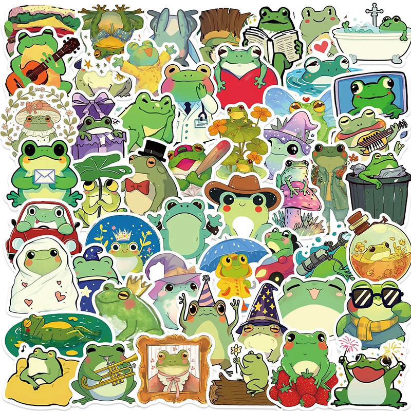Cosmo Pop Frog Stickers - Cute 50-Piece Sticker Pack!