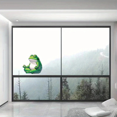 Cute Meditating Frog Sticker | Funny Zen Decor Gift Idea