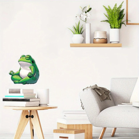 Cute Meditating Frog Sticker | Funny Zen Decor Gift Idea