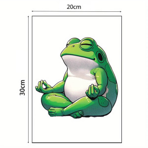 Cute Meditating Frog Sticker | Funny Zen Decor Gift Idea