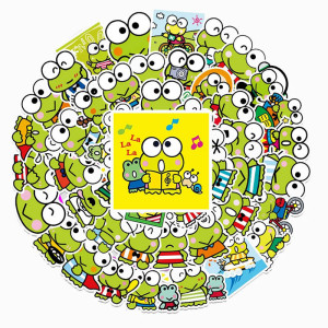 Kawaii Pop Frog Stickers – Cute Stickers (10, 30, or 50 Pcs)