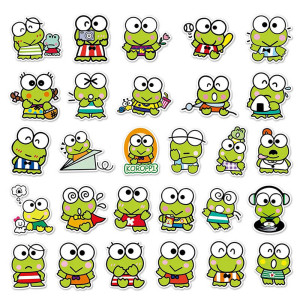 Kawaii Pop Frog Stickers – Cute Stickers (10, 30, or 50 Pcs)