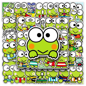 Kawaii Pop Frog Stickers – Cute Stickers (10, 30, or 50 Pcs)