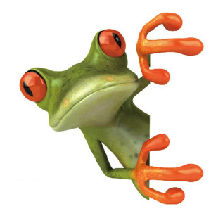 Cute Peeking Frog Sticker | Funny Wall Decal for Home Decor