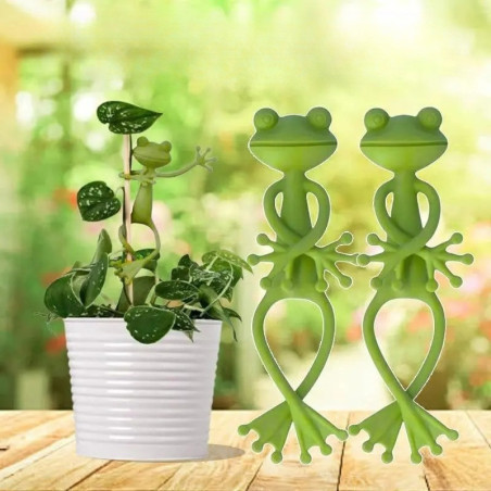 Frog Plant Support Clips (x4) - Cute & Reusable Garden Gift