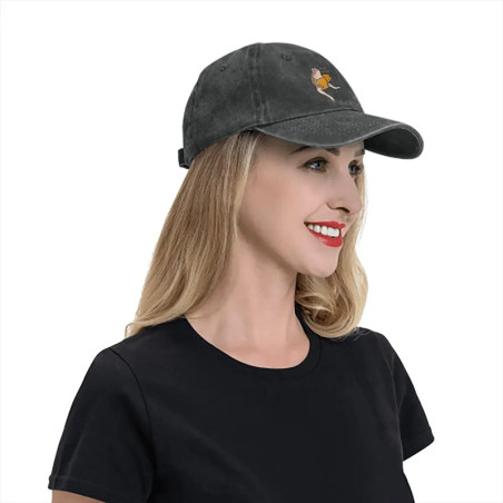 Funny Frog Cheese Addict Cap – Cute Vintage Washed Hat