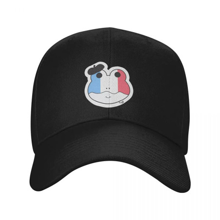 French Frog Cap – Cute Embroidered Tricolor Frog Hat