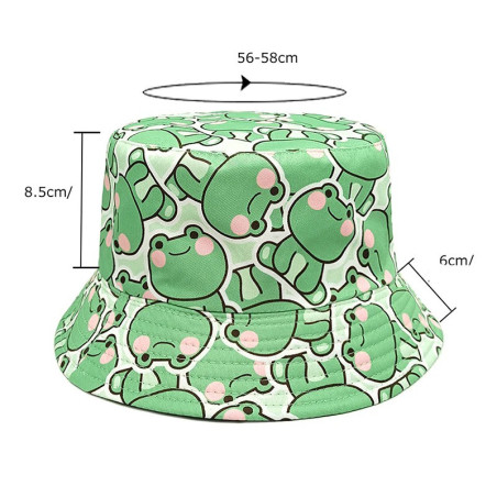 Cute Frog & Bee Bucket Hat | Kawaii Aesthetic | Unique Gift