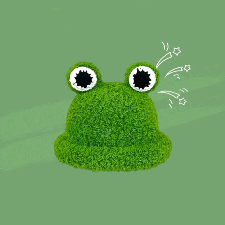 Funny Pop-Eye Frog Hat | Cute Plush Beanie Gift Idea