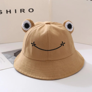 Smiling Flower Frog Bucket Hat | Cute Cotton Hat in 6 Colors