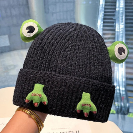 Cute Frog Beanie with Paws | Cozy Winter Hat | 1001BEES