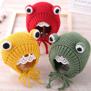 Cute Handmade Frog Beanie with Funny Eyes | 5 Colors