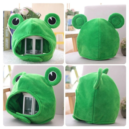 Cute Ribbit Frog Beanie | Funny Soft Fleece Winter Hat Gift