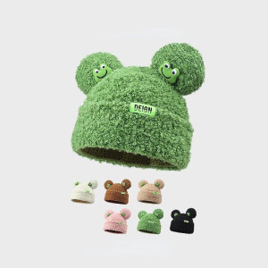 Cute Frog Hat | Funny Plush Beanie with Ears - 6 Colors