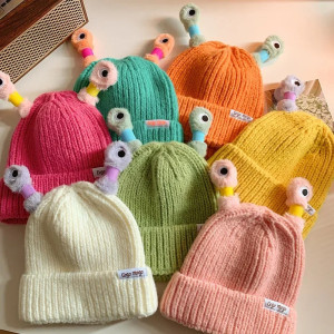 Funny Frog Beanie with Eyes – Cute Knit Hat in 13 Colors