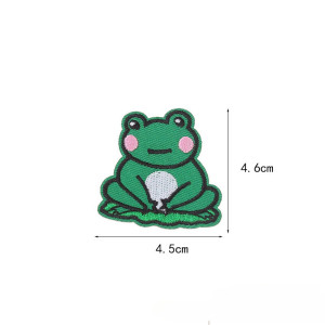 Cute Meditating Frog Patch | Zen Iron-On Applique for Jackets