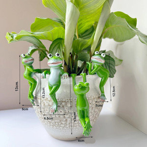 Cute Frog Pot Hanger | Funny Resin Plant Decor Gift Idea