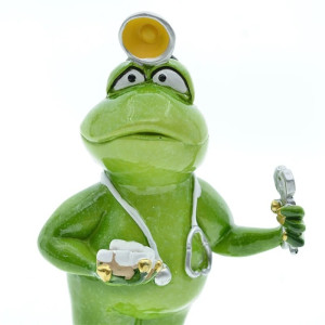 Funny Doctor Frog Figurine | Cute Resin Medical Gift Idea