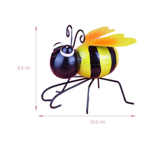 Funny Bee Garden Decor | Cute Hand-Painted Metal Ornament
