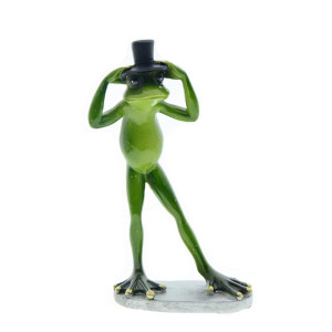 Gentleman Frog Figurine | Cute & Funny Top Hat Frog Decor Gift