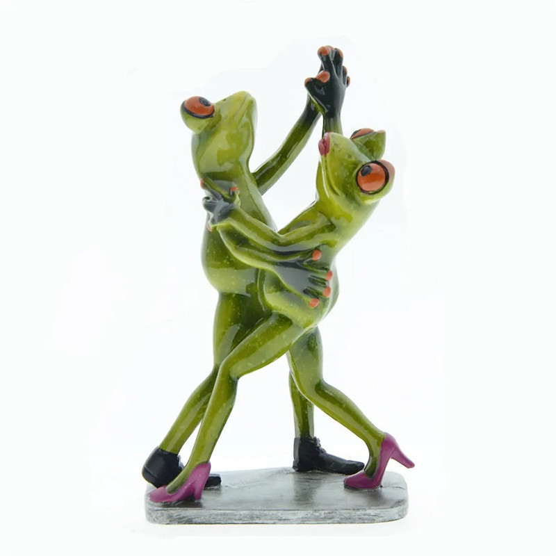 Cute Dancing Frog Couple Figurine | Romantic & Funny Home Decor