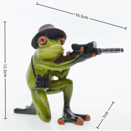 Secret Agent Frog Figurine | Funny Spy Decor Gift Idea