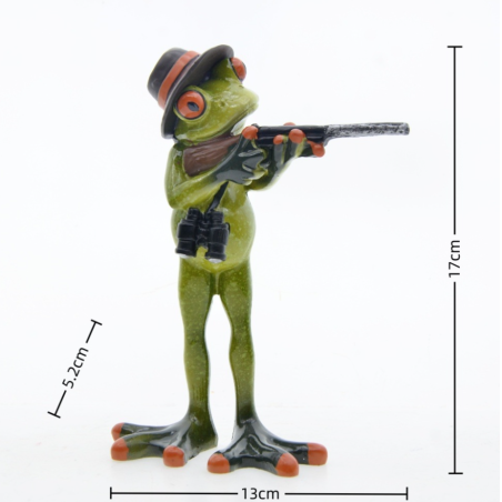 Vigilant Scout Frog Figurine | Funny Garden & Home Decor Gift