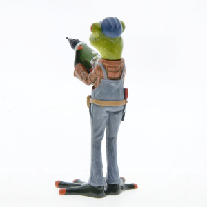 Funny Handyman Frog Figurine | Cute Workshop & Home Decor