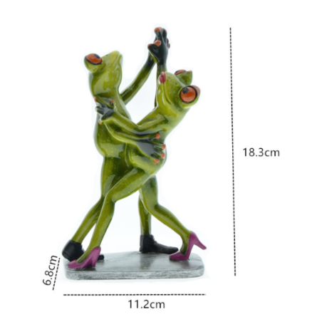 Cute Dancing Frog Couple Figurine | Romantic & Funny Home Decor