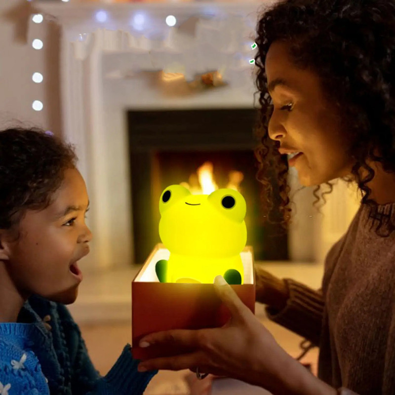 Cute Frog Night Light for Kids | Rechargeable LED & Soft Glow
