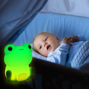 Cute Frog Night Light for Kids | Rechargeable LED & Soft Glow