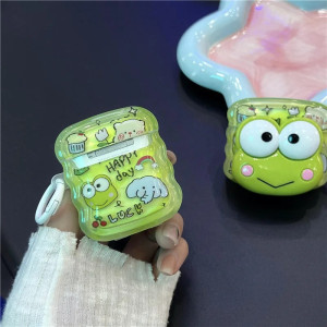 Cute "Happy Day" Frog AirPods Case – Funny Kawaii Gift Idea