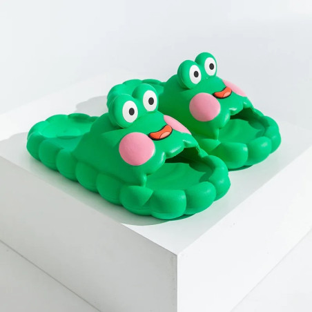 Cute Frog Cloud Slippers | Funny Geeky Gift for Women & Men