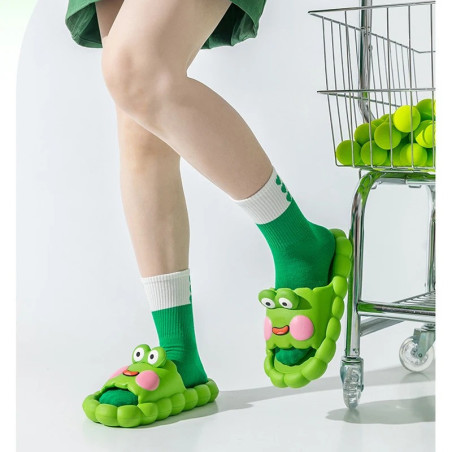 Cute Frog Cloud Slippers | Funny Geeky Gift for Women & Men