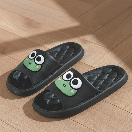 Froggy Smile Slippers | Cute & Funny Frog Gift for Women & Men