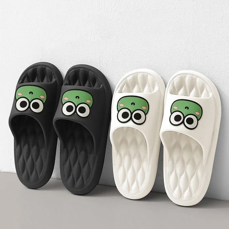 Froggy Smile Slippers | Cute & Funny Frog Gift for Women & Men