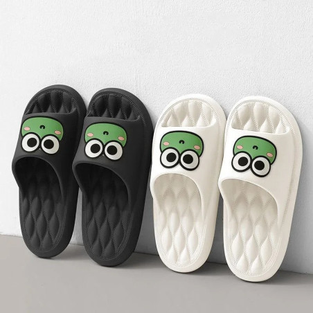 Froggy Smile Slippers | Cute & Funny Frog Gift for Women & Men