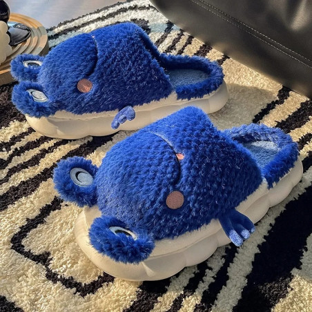 Cute Frog Slippers | Funny Plush House Shoes | Unique Gift Idea