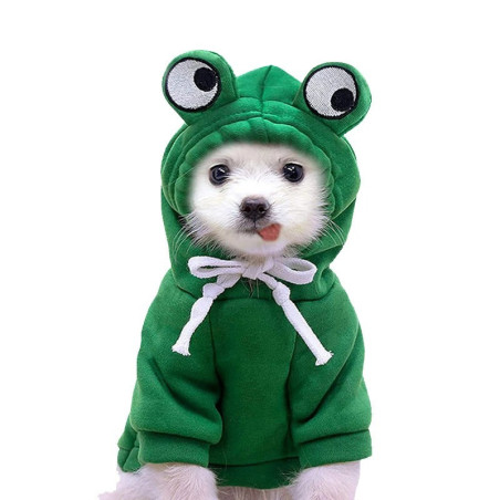 Cute Frog Hoodie for Dogs & Cats | Funny Pet Costume in 4 Colors