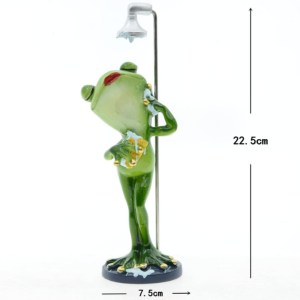 Singing Frog Figurine | Funny Bathroom Decor & Unique Gift