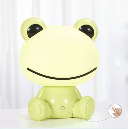 Cute Frog LED Night Light – Pink or Green – Rechargeable Kids Lamp